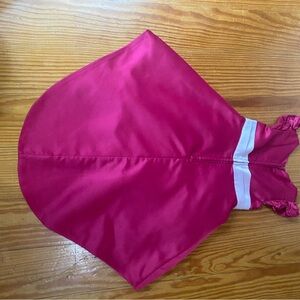 Elegant Pink Dress with White Accent